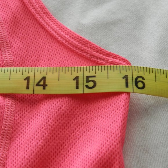 Nike dri-fit mesh racer back tank top in hot pink with reflective accents - Picture 6 of 7